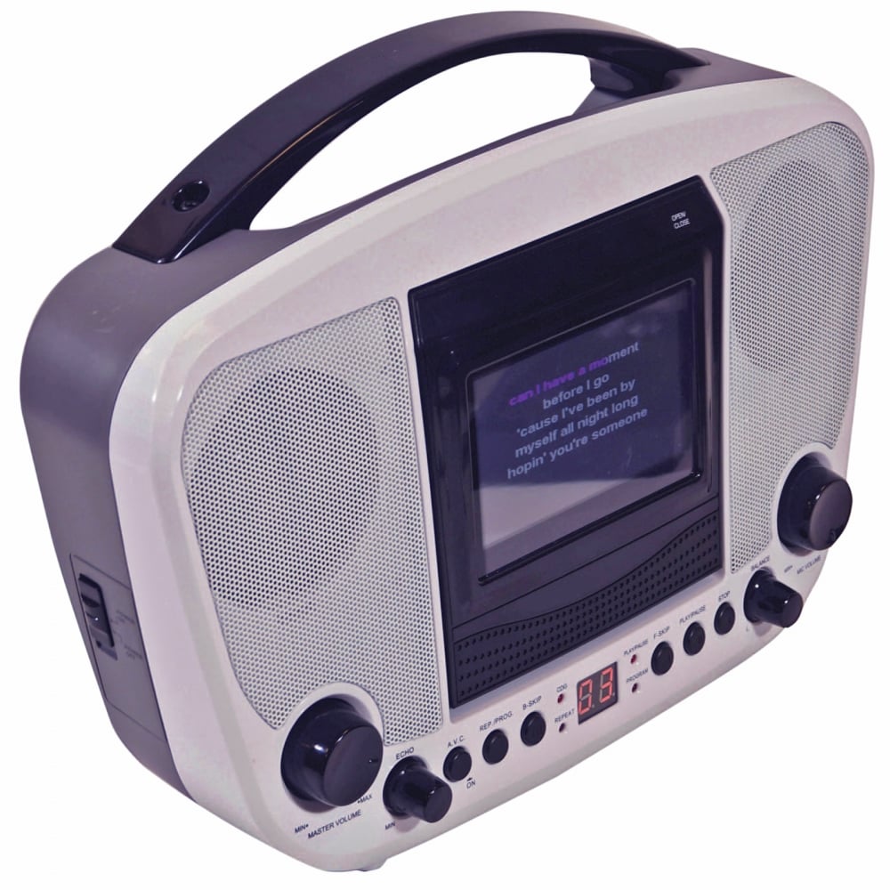 Boom Box Karaoke Machine Built-In TFT Colour Screen Black