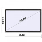 100 Inch 16:9 Front & Back Rear Projection Screen Curtains Film for All Projector