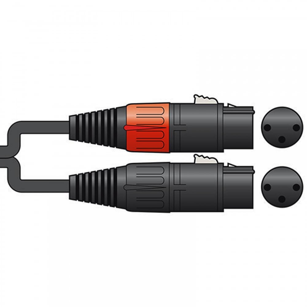 Screened 2 XLR Male to XLR Female Twin Lead / Audio Signal Pure Copper Core Cable