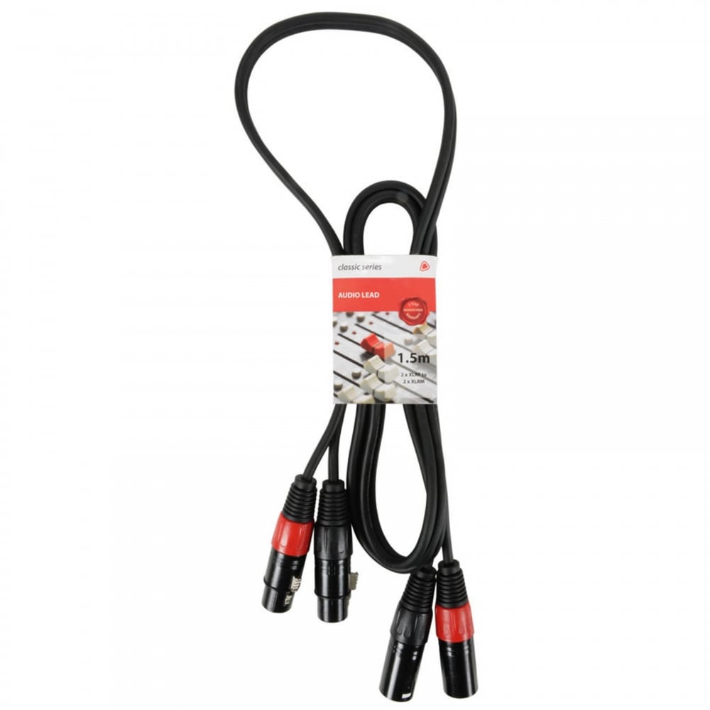 Screened 2 XLR Male to XLR Female Twin Lead / Audio Signal Pure Copper Core Cable