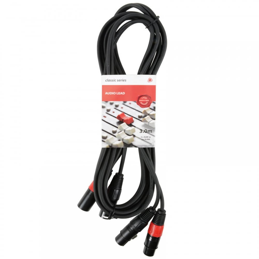 Screened 2 XLR Male to XLR Female Twin Lead / Audio Signal Pure Copper Core Cable