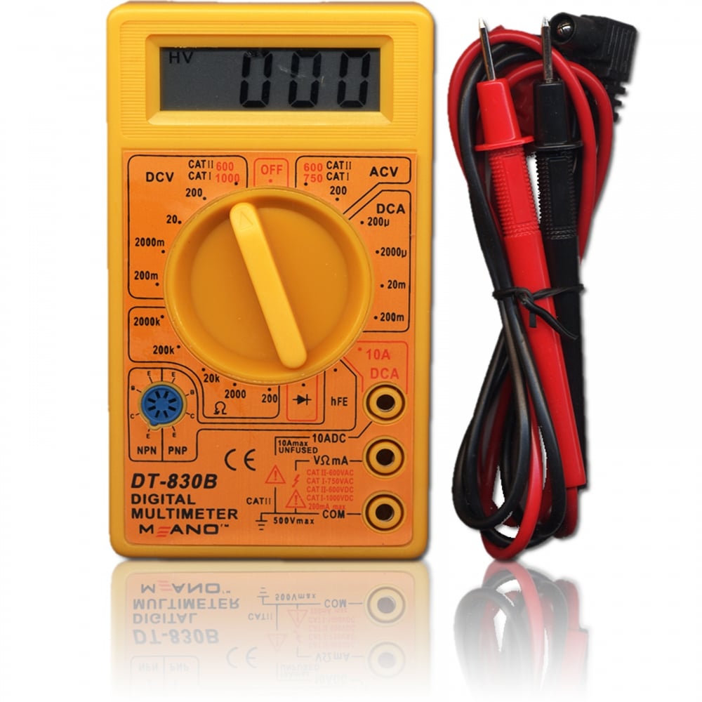 Pocket Size Compact Digital Multitester AC/DC Multimeter inc Leads