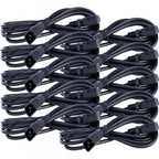 10 x 5m Power Extension Cable IEC Kettle Male Female UPS Lead C13 - C14 Bulk