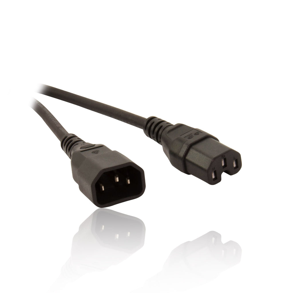10 x 5m Power Extension Cable IEC Kettle Male Female UPS Lead C13 - C14 Bulk