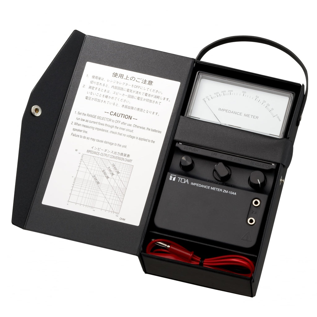 Analogue Audio Speaker Impedance Meter With Tester Leads & Case