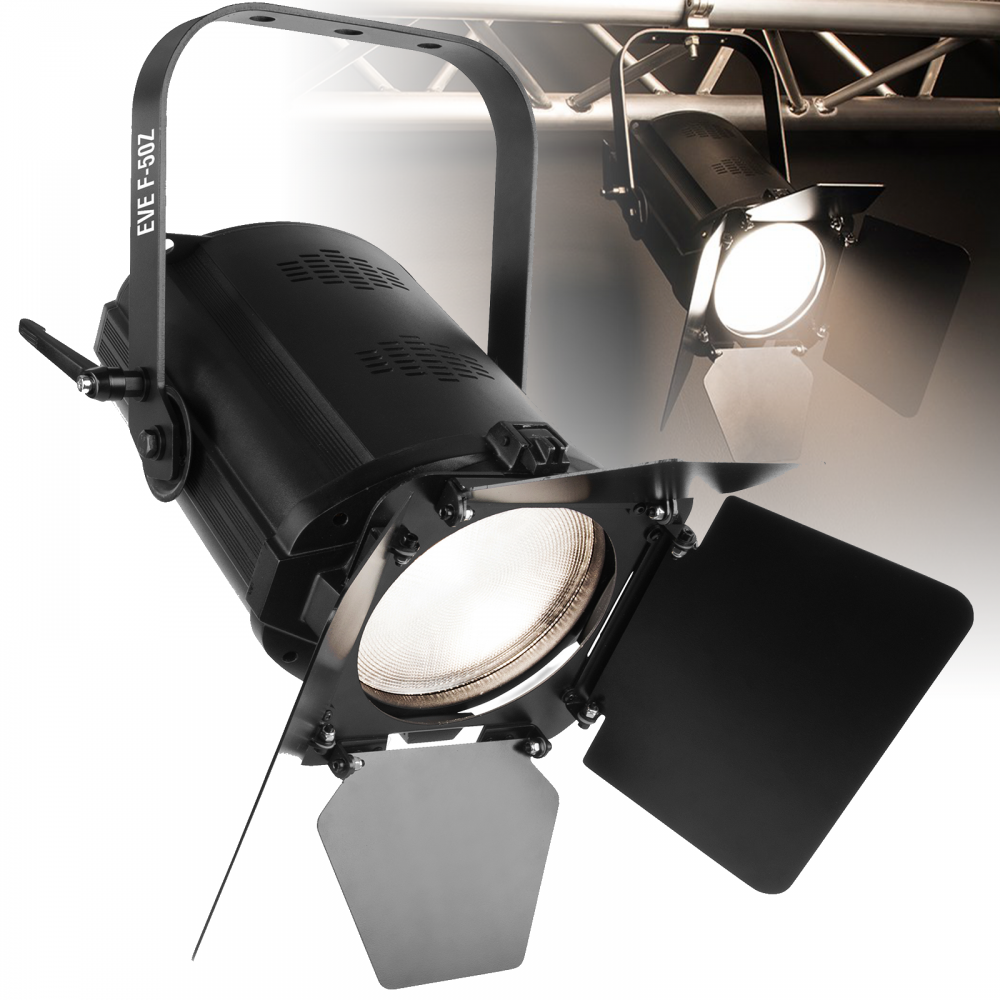 EVE F-50Z Warm White High Power LED PAR 56 Zoom Spot Light D-Fi & DMX