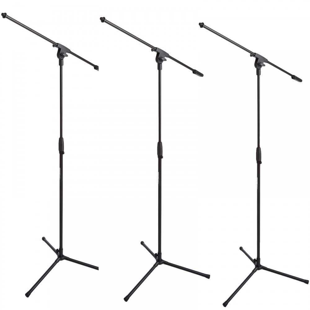 Pro Dynamic Vocal Kit 3 x Microphones Leads & Stands