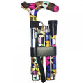 High Quality Folding & Extendable Patterned Walking Stick - Retro Sixities