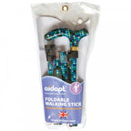 High Quality Folding & Extendable Patterned Walking Stick - Sea Colour Tile