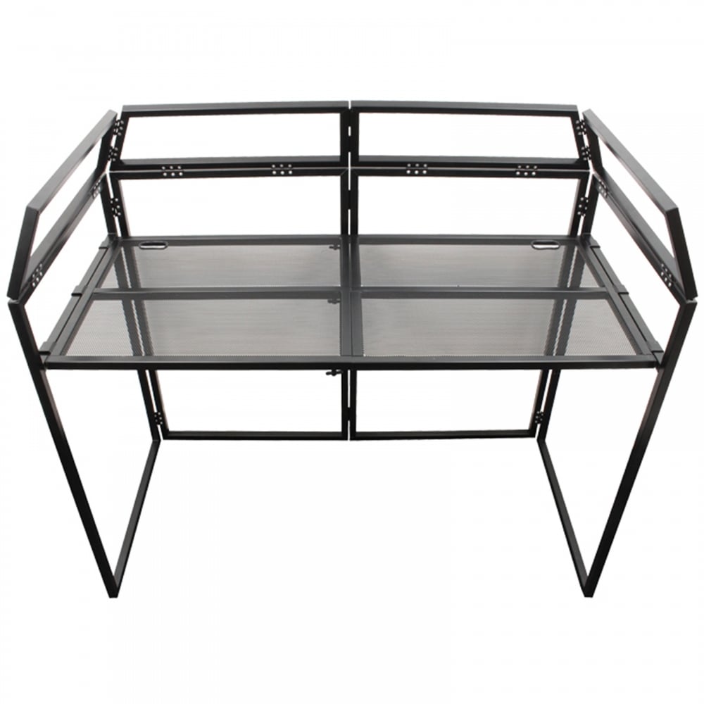 Folding DJ Booth Deck Console Stand Inc Scrims & Case