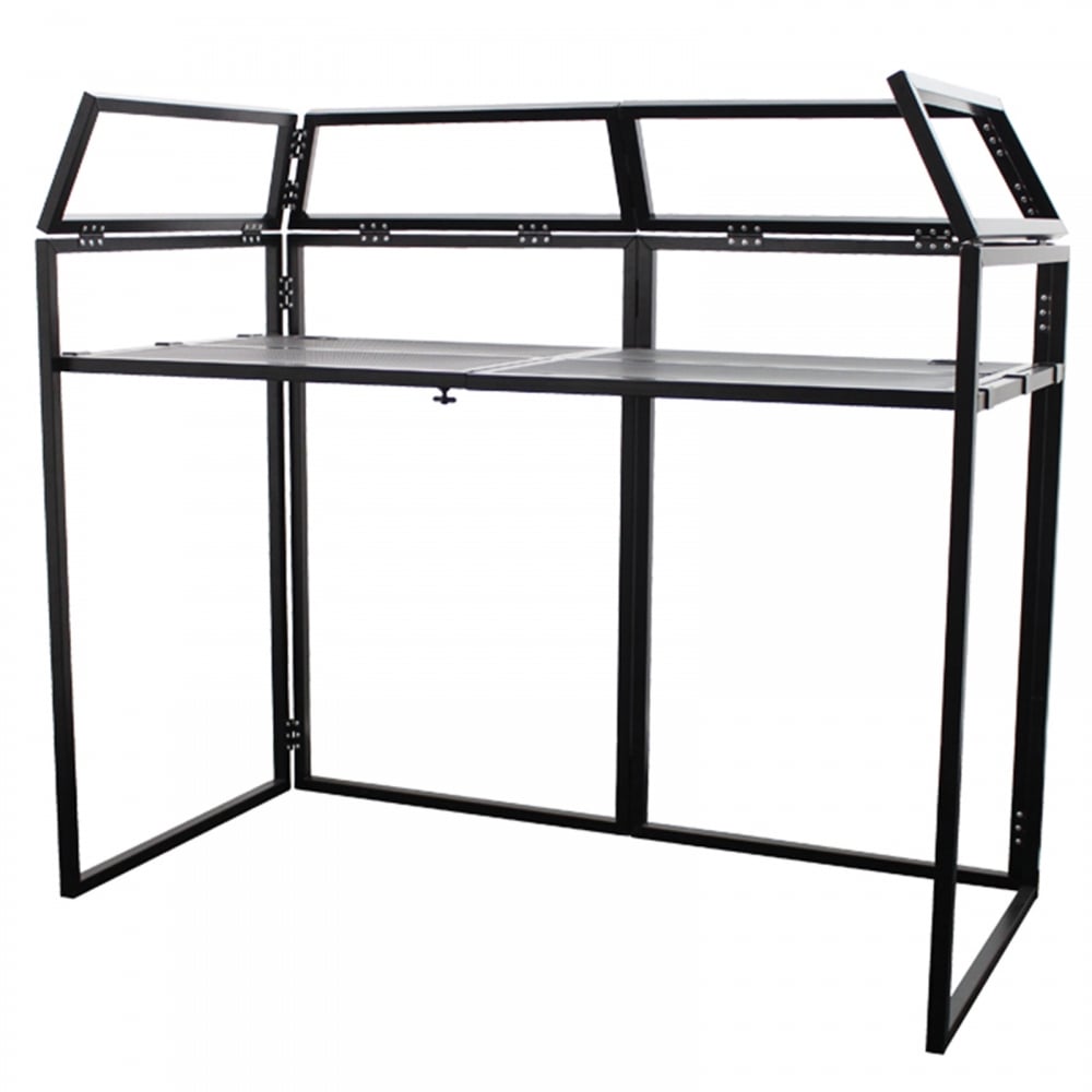 Folding DJ Booth Deck Console Stand Inc Scrims & Case