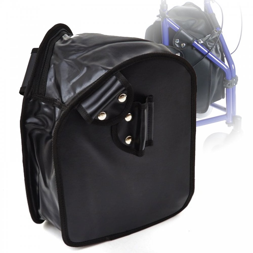 Tri Walker Bag - Vinyl Press-Stud Fastener Three Wheeled Rollator Case