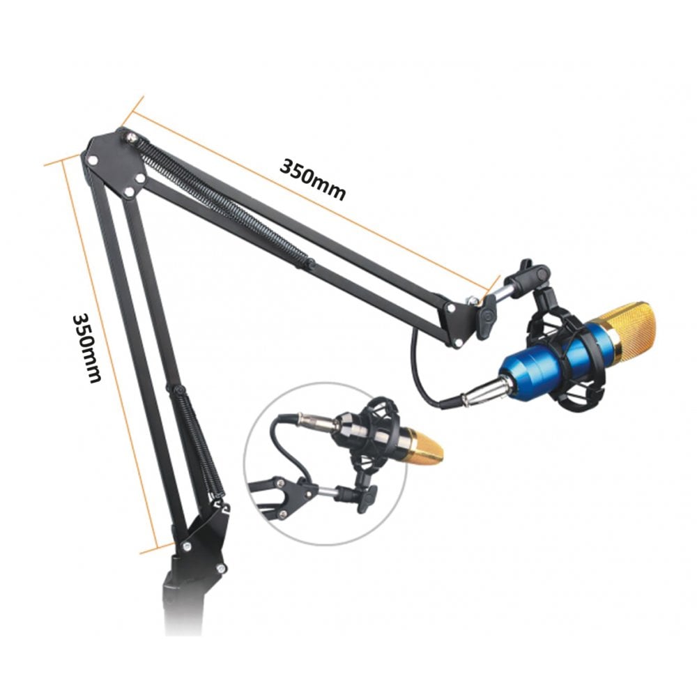 Sound Recording Microphone Stand Inc Desk Clamp & Mic Clip