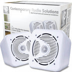 Pair Of Black Or White 5.25" ABS Bookshelf Cube Speakers 160W