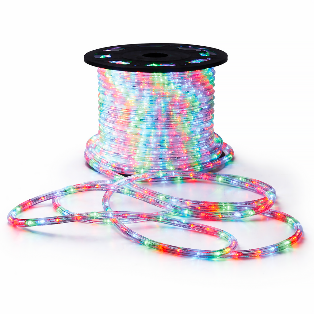 Multi-Coloured Rope Light 50m Indoor Outdoor with 8 Pattern Controller