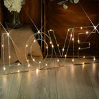 Warm White LED Wire Frame Lights - LOVE SIGN