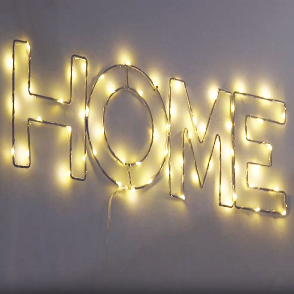 Warm White LED Wire Frame Lights - HOME