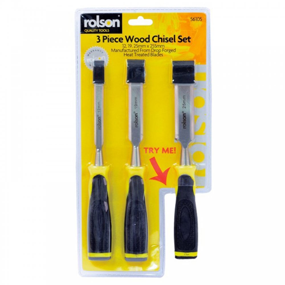 3pc Drop Forged Wood Chisel Set