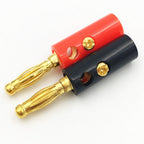 4mm Red & Black Banana Plug with Hard Plastic Cover & Screw Terminals