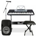 Full Size Digital Keyboard Kit Inc 300w Speaker, Stool, Mic & Stands