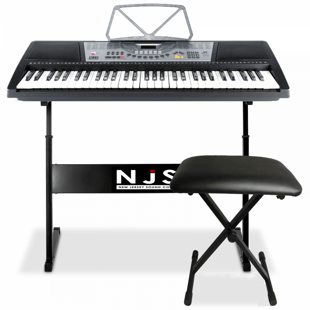 Full Size Digital Keyboard Kit Inc 300w Speaker, Stool, Mic & Stands