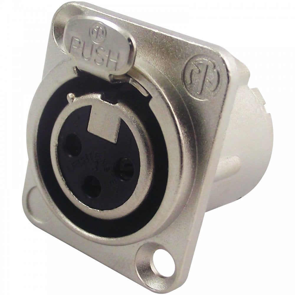 NC3FD-LX 3-pin XLR Chassis Socket