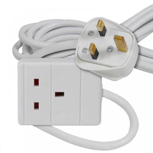 1 Gang Extension Leads in 2M, 3M, 5M, 10M & 15M Lengths