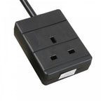 1 Gang Extension Leads in 2M, 3M, 5M, 10M & 15M In Black