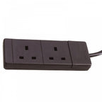 2 Gang Extension Leads in 2M, 3M, 5M, 10M & 15M In Black