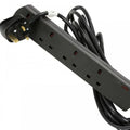 4 Gang Extension Leads in 1M, 2M, 3M, 5M, 10M & 15M In Black