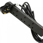 4 Gang Extension Leads in 1M, 2M, 3M, 5M, 10M & 15M In Black