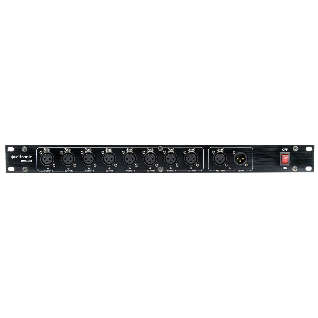 8 Way DMX Lighting Signal Splitter DMX-SR8 Rack Mountable
