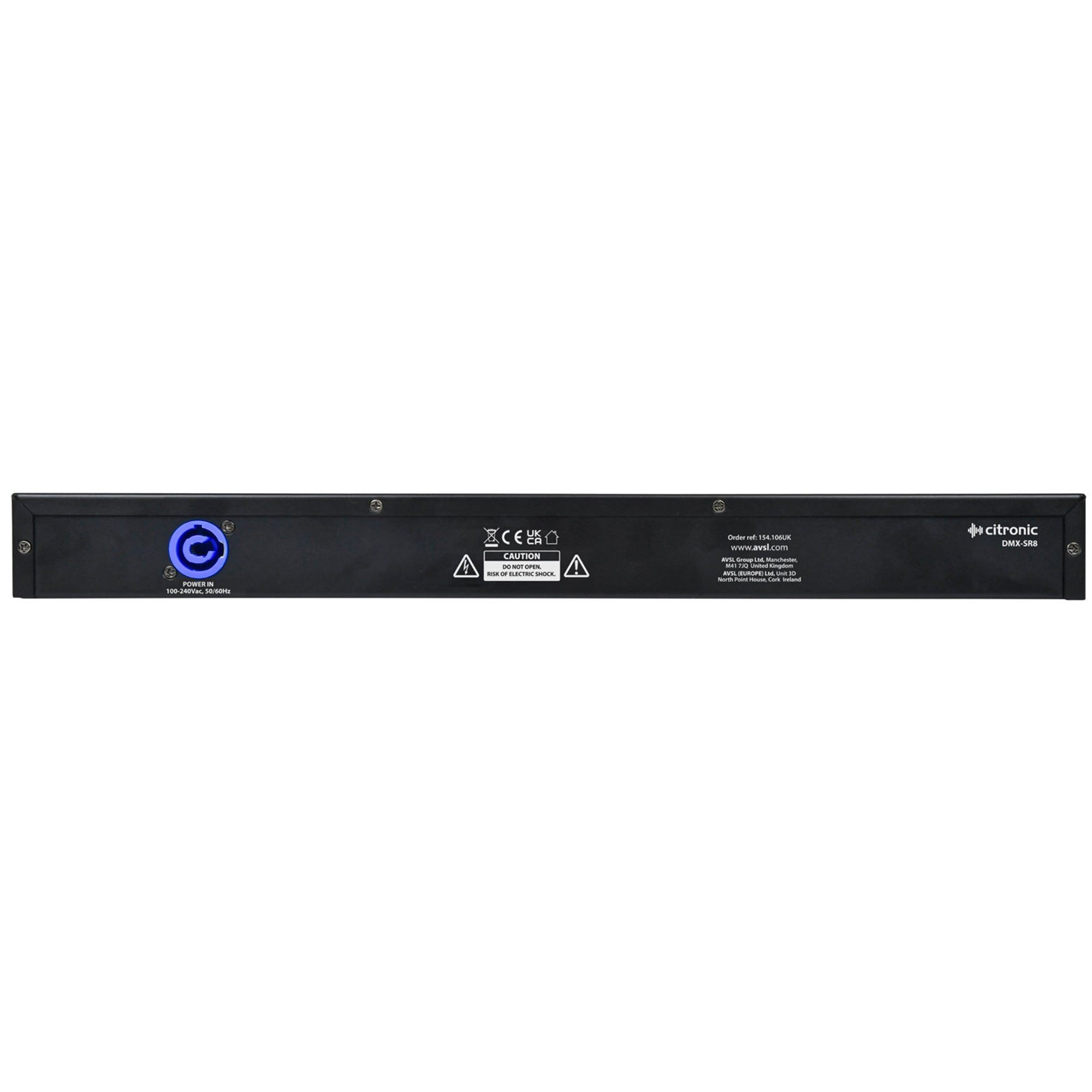 8 Way DMX Lighting Signal Splitter DMX-SR8 Rack Mountable
