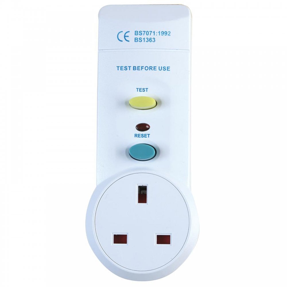 UK Mains RCD Adaptor 13A Plug-In