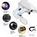 LED Illuminated Hands Free Head Magnifier Visor