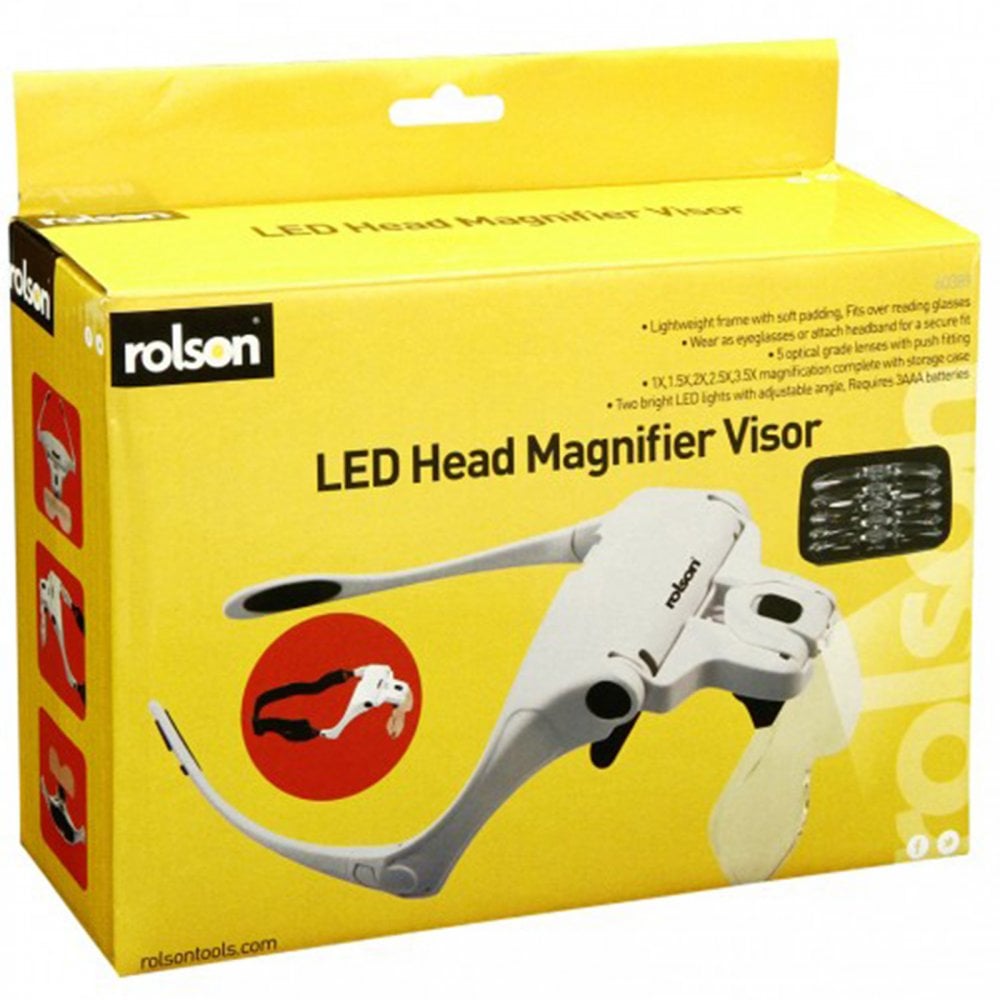 LED Illuminated Hands Free Head Magnifier Visor
