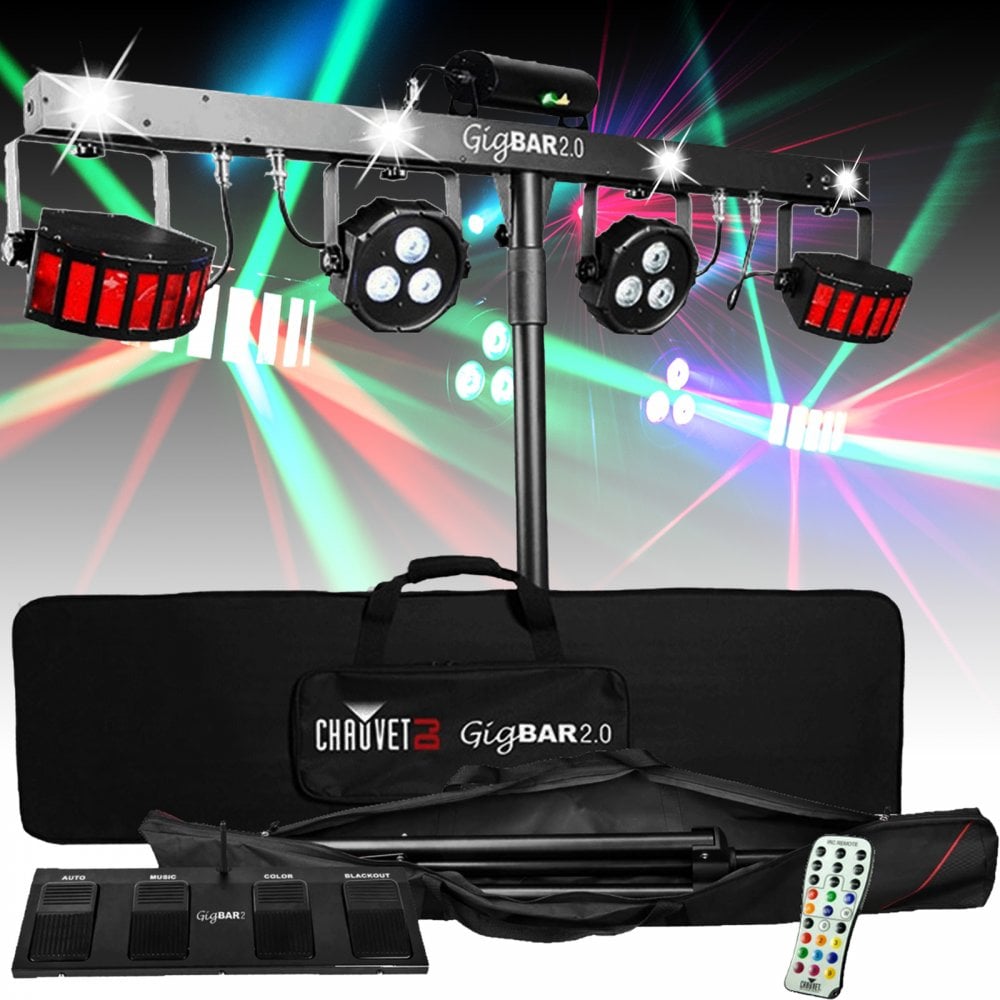 GigBar 2.0 IRC LED Derby Par Laser Strobe UV Lighting FX
