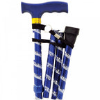 Extendable Plastic Handled Walking Stick with Engraved Pattern