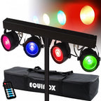 Microbar COB LED RGB DMX 4 Head Lighting Kit