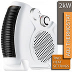 2KW 2 Position Portable Fan Heater 2 Settings