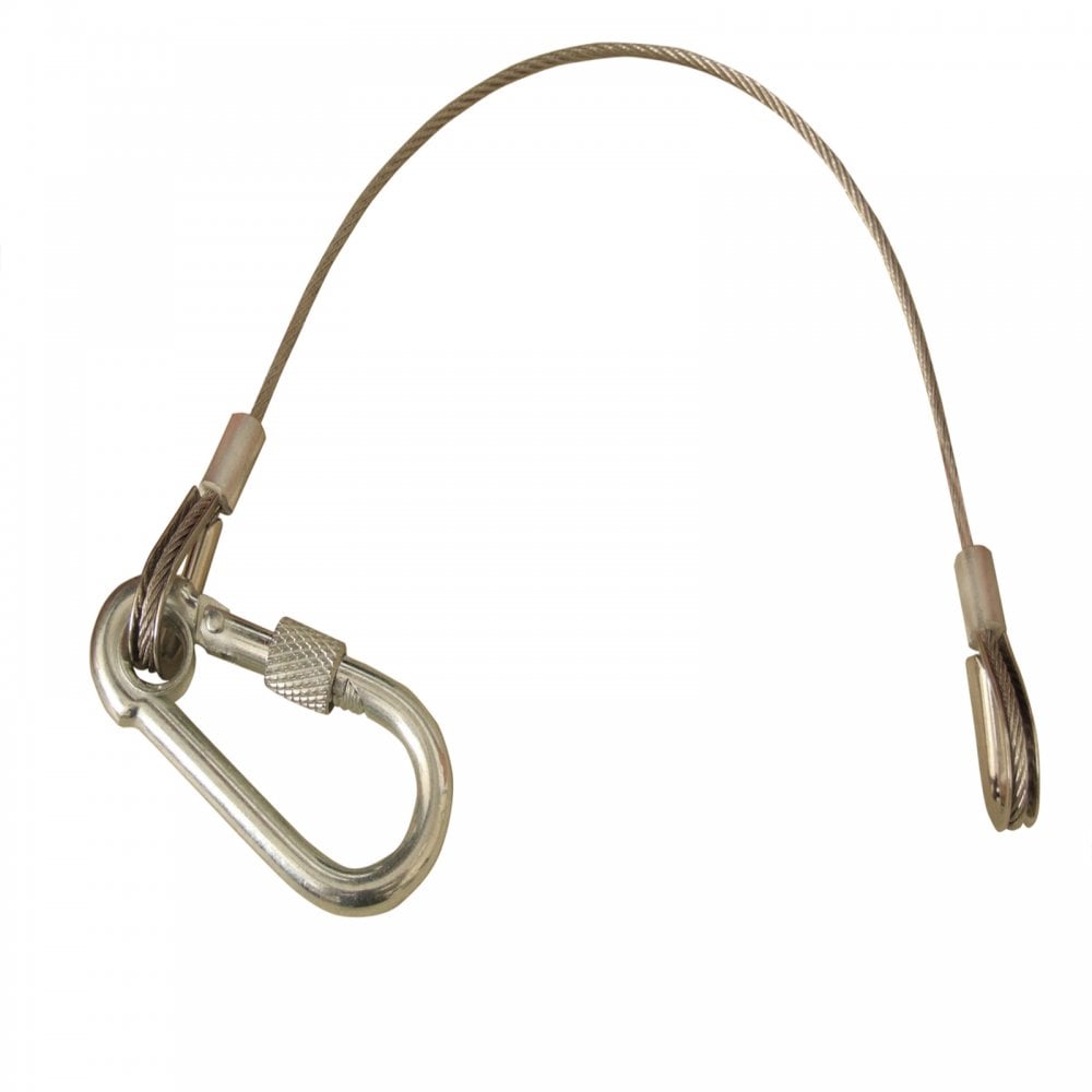 Catenary Safety Wire 25cm 250mm x 3mm Diameter inc Shackle