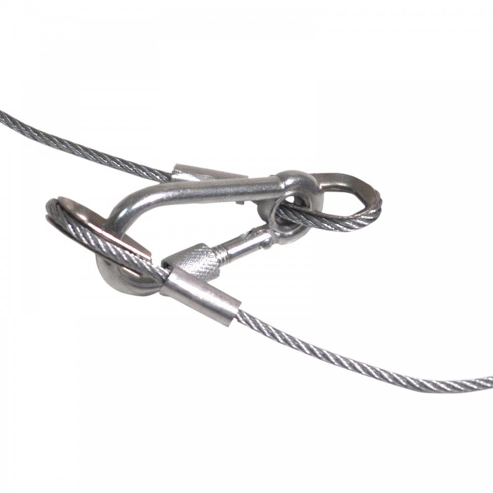 Catenary Safety Wire 25cm 250mm x 3mm Diameter inc Shackle