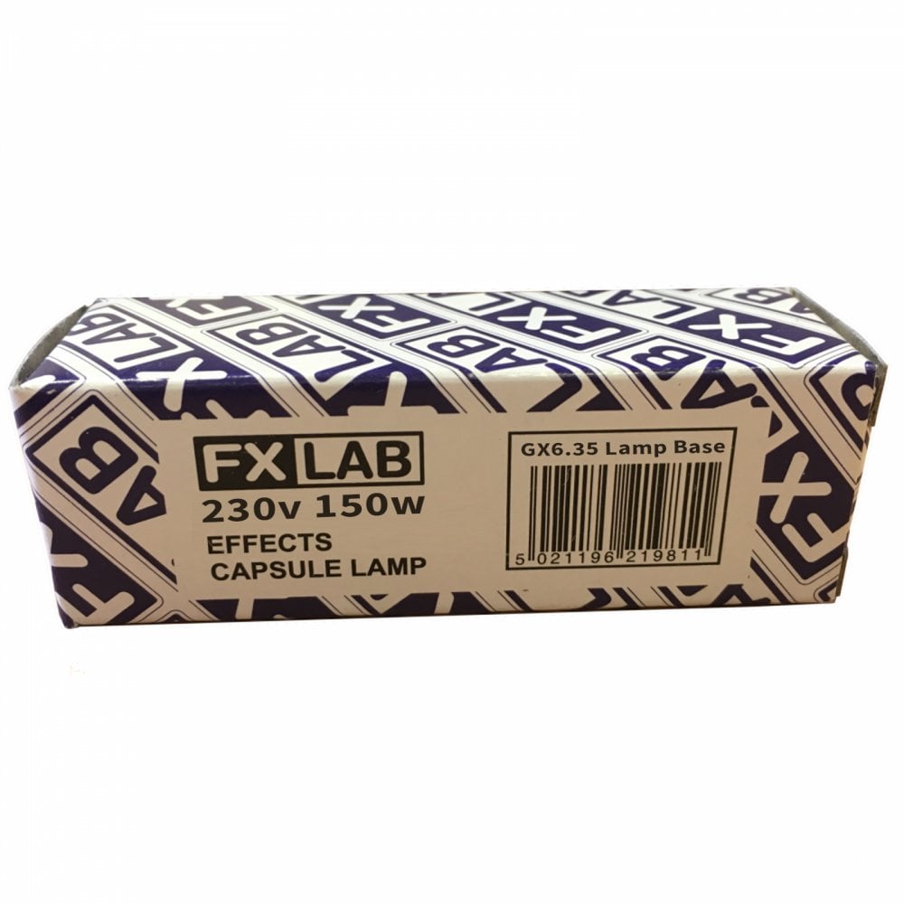 Clear 150w 230v GX6.35 Bi-Pin Capsule Lamp
