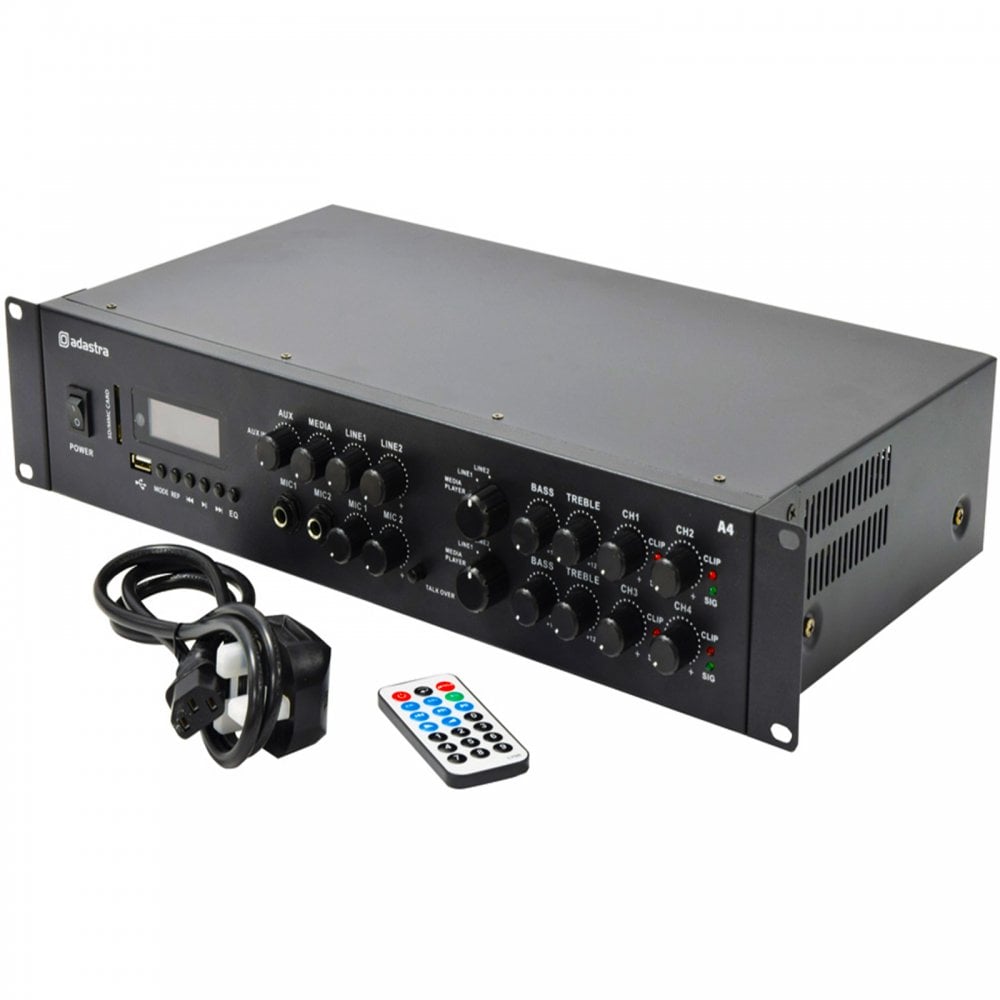 A4 Dual Stereo PA Amplifier 4 x 200W