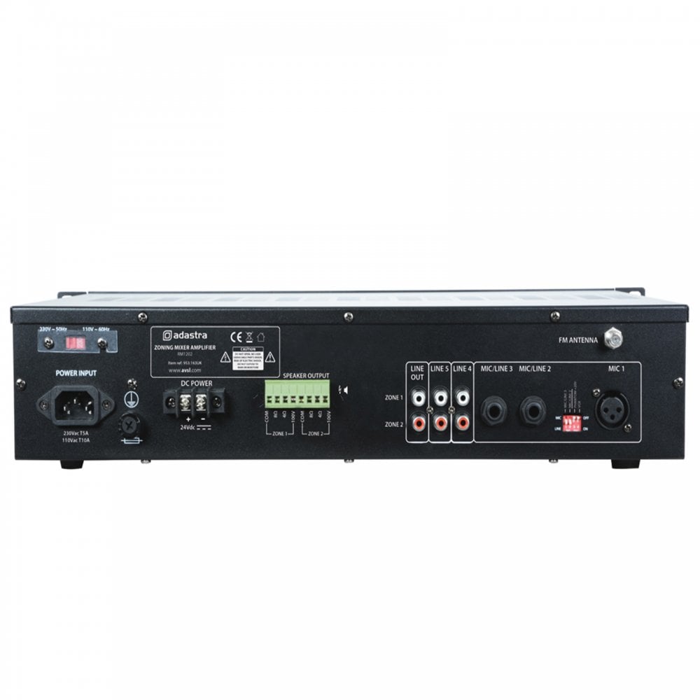 2 Zone 100v Line 120w Per Area Mixer Amplifier