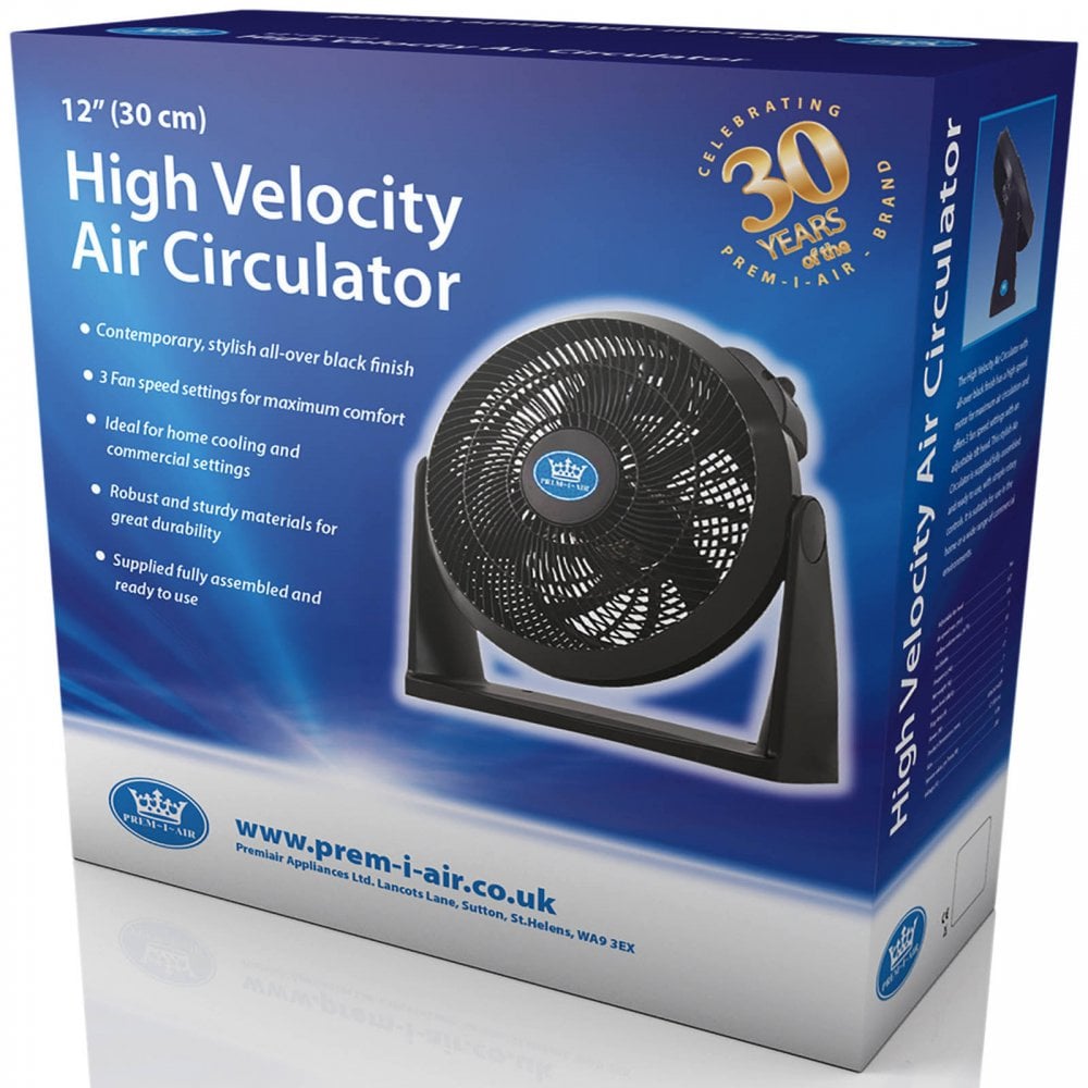 12" 30cm High Velocity Air Circulator Fan