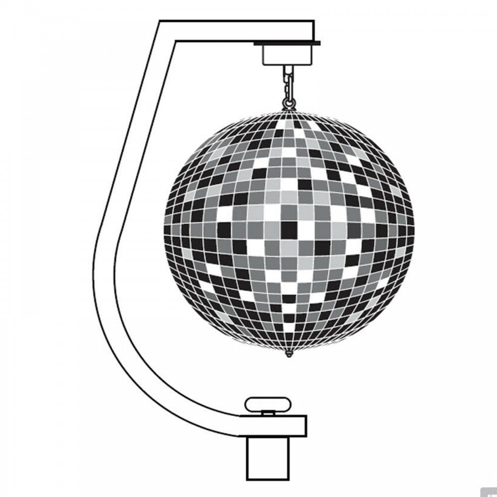 Curve Mirror Ball Hanging Bracket up to 30cm