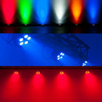 Mega HEX Par Six Colour LED Can 8pc Pack