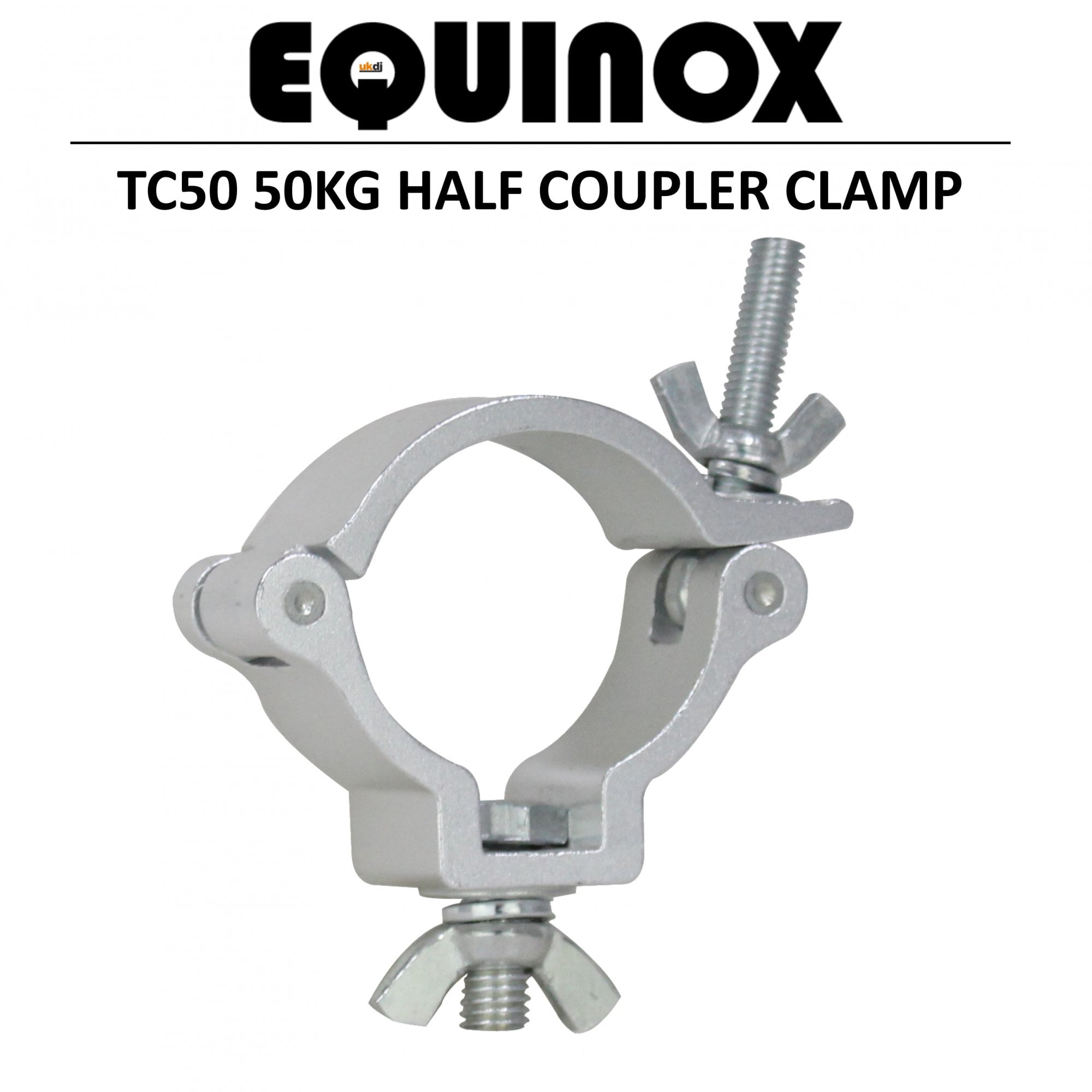 2" Silver Aluminium Truss Half Coupler Light Clamp