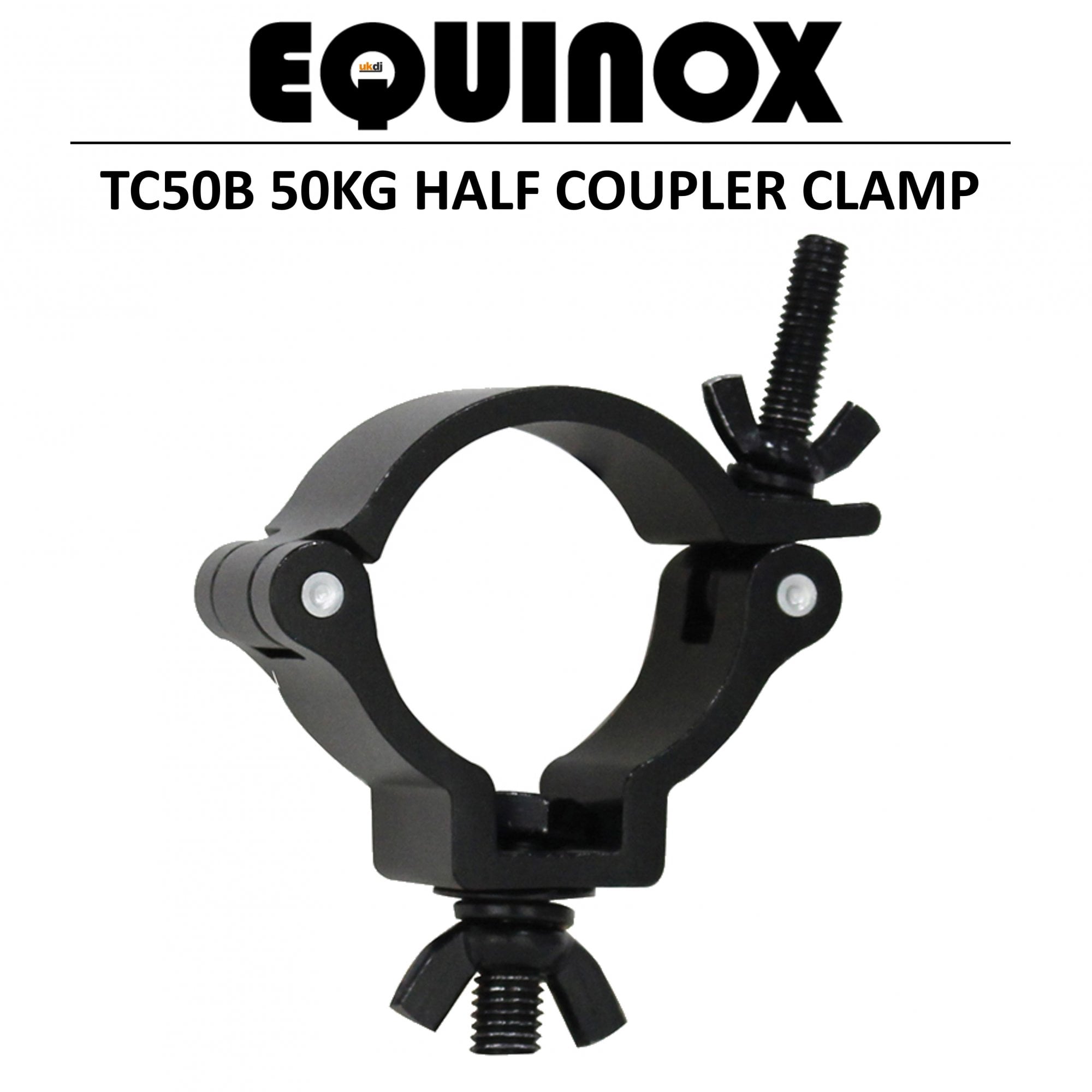 2" Black Aluminium Truss Half Coupler Light Clamp
